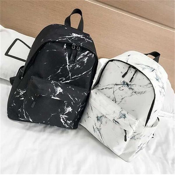 Mädchen Frauen Jungen Teenager Rucksack Marmor Stein Druck Rucksack Rucksack Leinwand Umhängetasche Schule Rucksack Mochila Feminina 202211