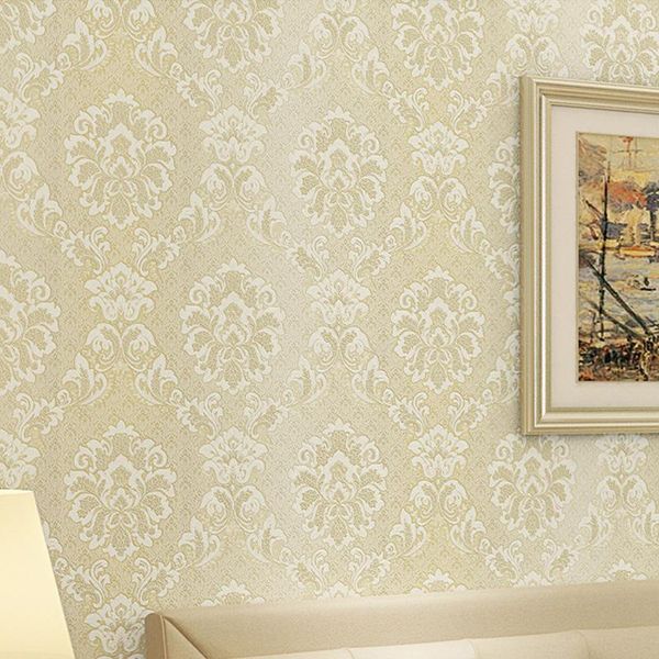 

cheng shuo wallpaper factory direct 3d three-dimensional non-woven wallpaper ab damascus european style collocation1