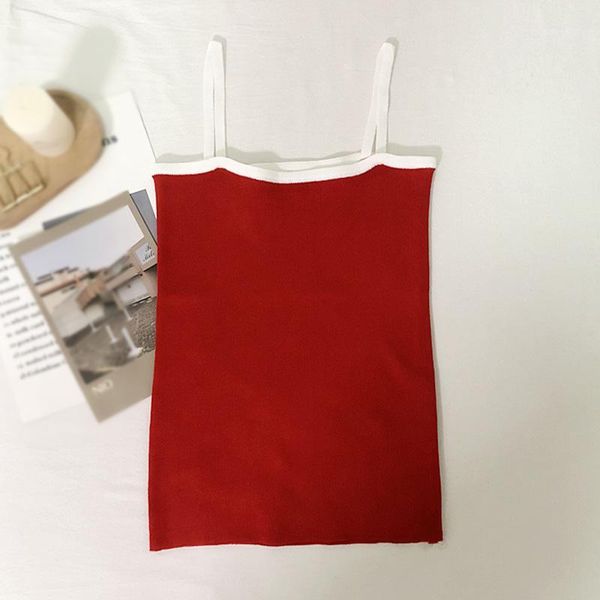 

retro vintage solid color slim camisole straps backless women sleeveless all-match personality camisole 20191, White