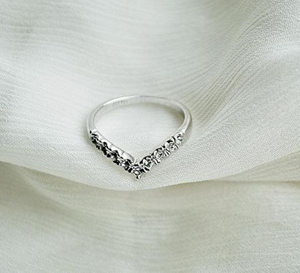 

ring for women charming jewelry shaped shining crystal rhinestones inlaid woman ring, Silver