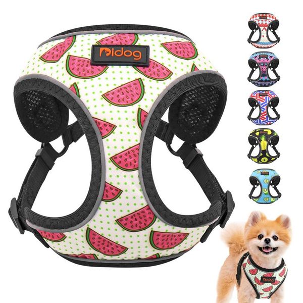 

nylon reflective dog cat harness vest printed french bulldog harness puppy small medium dogs cats harness for chihuahua bbyids