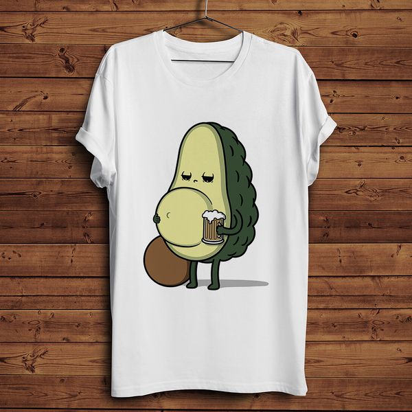 

cute avocado beer belly funny t shirt men summer new white short sleeve casual t-shirt homme sport hooded sweatshirt hoodie