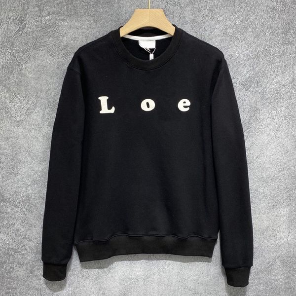 

2021 new men's fashion business embroidered sweater 1kek, Black