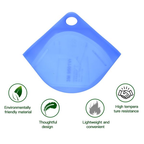 

case box mask portable face masks food-grade silicone holder container storage organizer folder bag protective