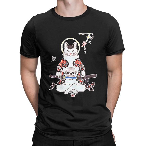 

samurai cat for crazy o neck japan style ukiyo tees short sleeve plus size 4xl 5xl plus size sport hooded sweatshirt hoodie men t shirt