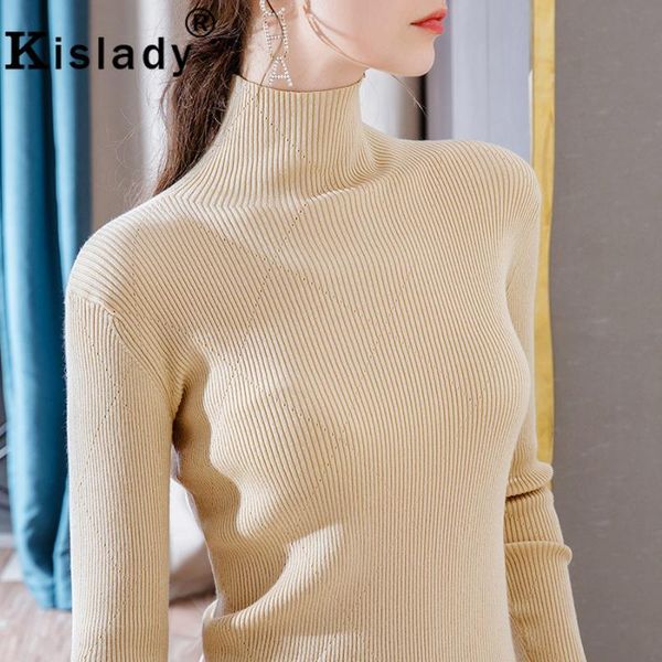 

high street long sleeve gothic solid shirt turtleneck harajuku slim basic shirt plus size korean fashion knitted clothes, White