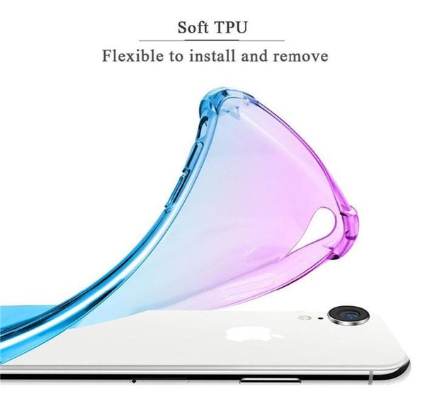 

gradient tpu shockproof phone case cover for iphone 12 pro xr xs jlltil infant2005