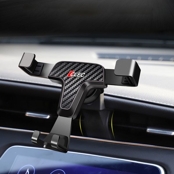 

for cadillac xt4 2019 plastic alloy carbon car bracket mobile phone holder air vent mount stand 1 set lhd