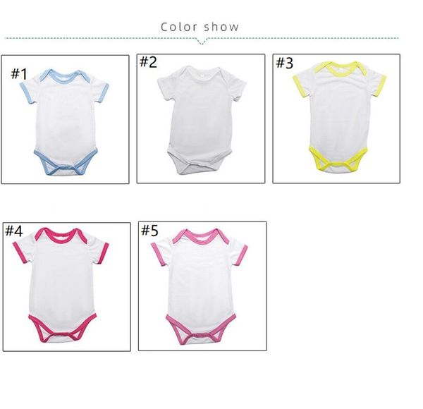 

новорожденные rompers diy blank сублимация термопечать младенца bodysuit комбинезон мальчики девочки брюки малышей infant детские нарядах пр, White