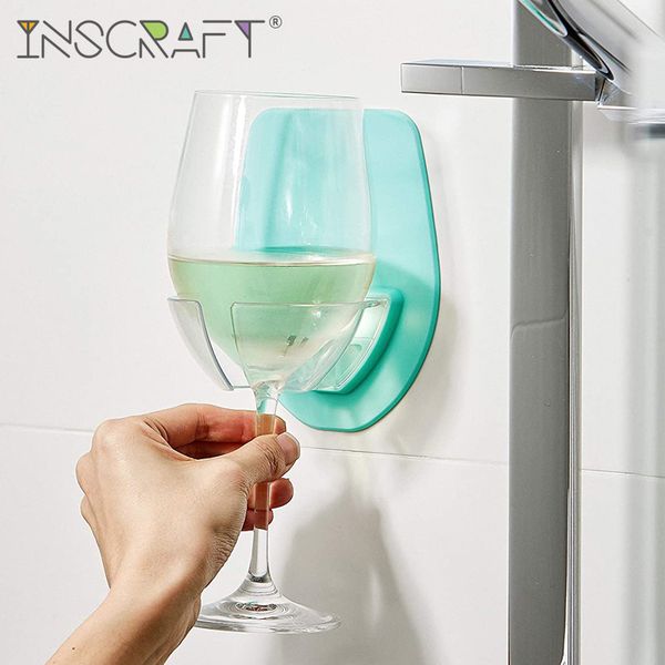 

wall mounted bath shower hanging bathtub wine glass holder q1222