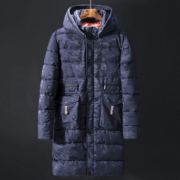 

plus size 5xl 6xl 7xl 8xl 9xl 10xl men camo printed long style winter parka hooed collar coat mens 190, Black