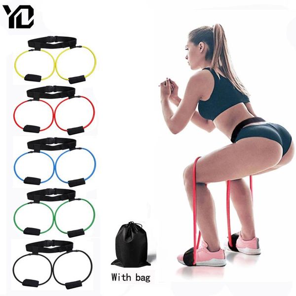

resistance bands yoga fitness equipment for home gym elastic booty butraining waist belt pedal exerciser workout