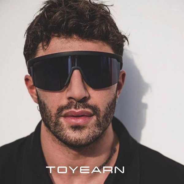 

sunglasses 2021 fashion tr90 windproof sport polarized men brand mirror oversized flat goggle sun glasses for male1, White;black
