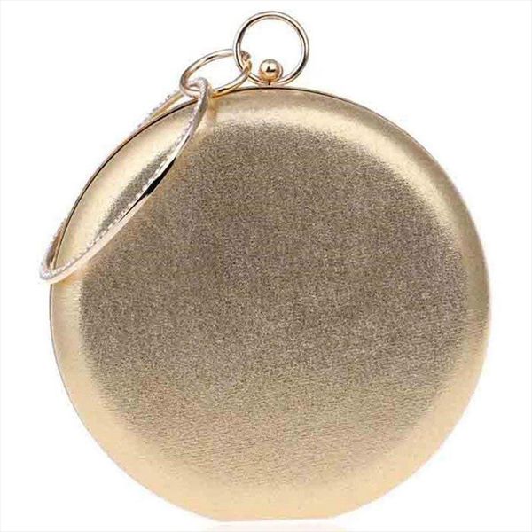 

evening bags dcos round shaped women evening bags diamonds simple clutches shoulder gold drop shipping
