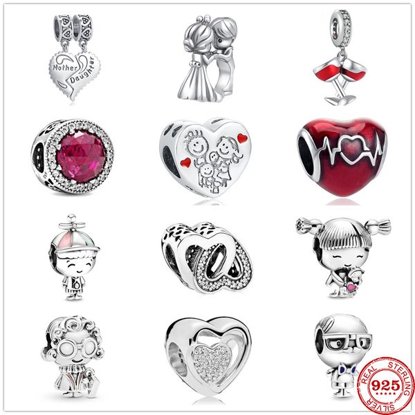 

new style 925 sterling silver pendant boys and girls beading suitable for pandora bracelets diy women's jewelry, Black