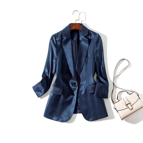 

women clothes high-end versatile professional solid color temperament thin women small suit jacket female suit jacket, White;black