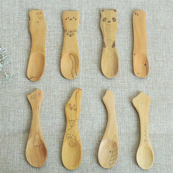 

children spoons honey jams spoons cute cartoon animals feeding tableware wholesale