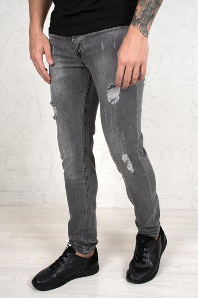 

men's jeans deepsea slits lycra narrow cut pants 2100136, Blue