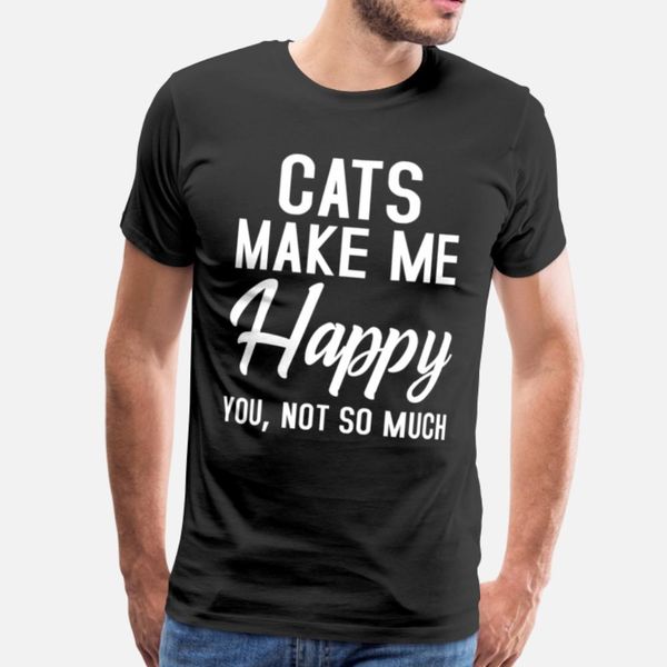

cats make me happy t shirt humor oversized casual tracksuit hoodie sweatshirt