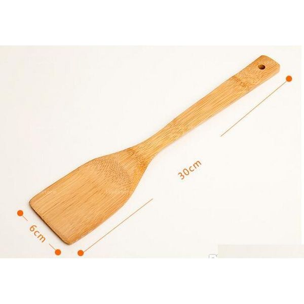 

flatware new natural bamboo turners long handle not stickt pot cook frying egg steak fish cooking u sqcjye pp2006
