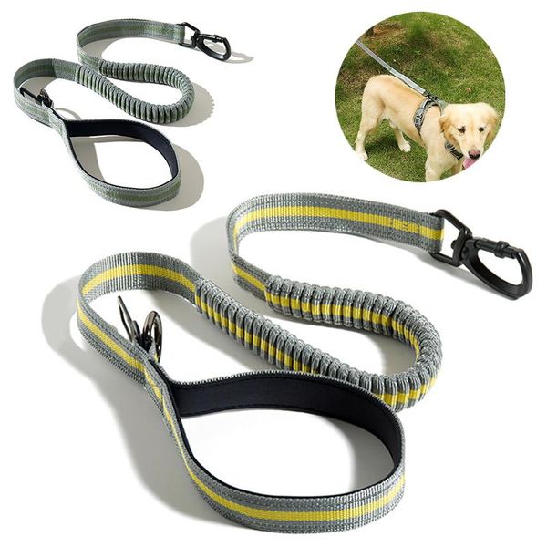 

dog collars & leashes bungee leash pet elastic leads rope for cats dogs heavy duty reflective absorbing training