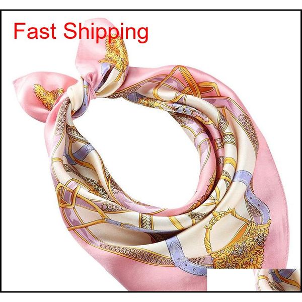 

spring and autumn designer womens scarf with printed luxury scarf with square pattern casual fashion brand cravat for women size 52*52 w7t2, Black;purple