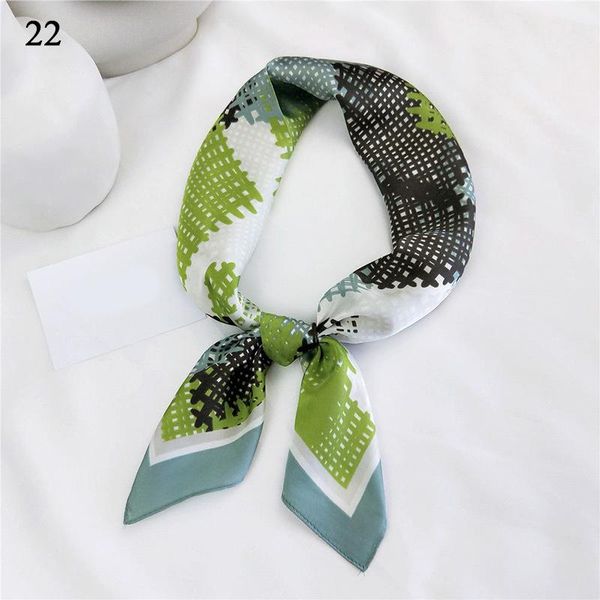 

квадрат моды шелкового сатин шарф женщина делопроизводство шейный геометрическая цветочные печати декоративных шелковые шарфы волосы шарф ба, Black