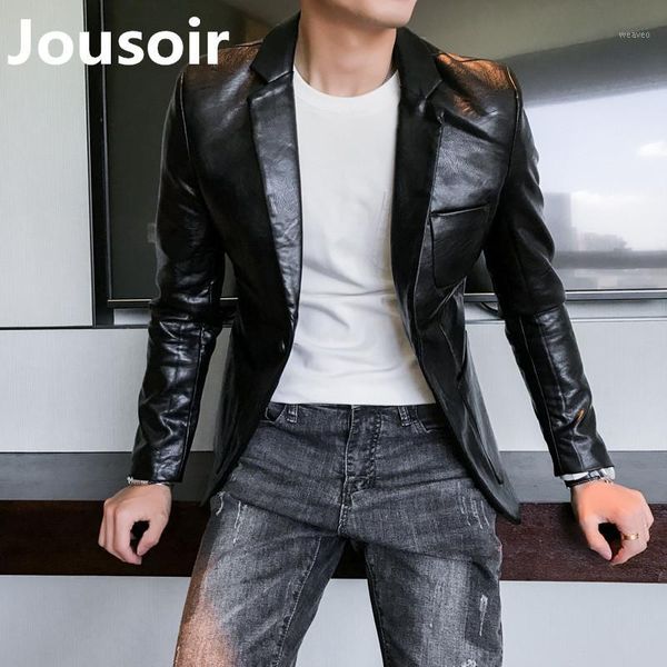 

suit middle-aged old casual faux coats men's leather jackets cd51, Gray