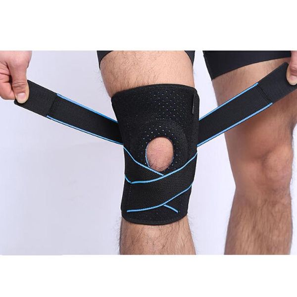 

1 шт. спортивные коленные колодки поддержки coolfit быстрый сухой силикагель-гель 4 пружины стабилизатор дышащих скобок колена защитный отве