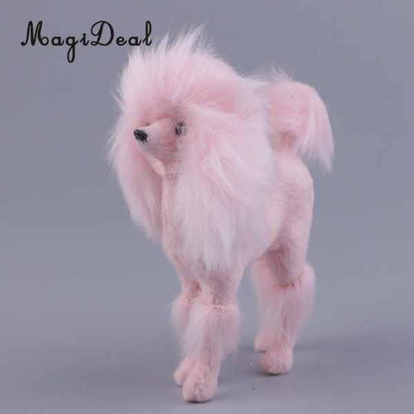 

4 inch adorable pink poodle figure puppy dog ornament decoration for home office