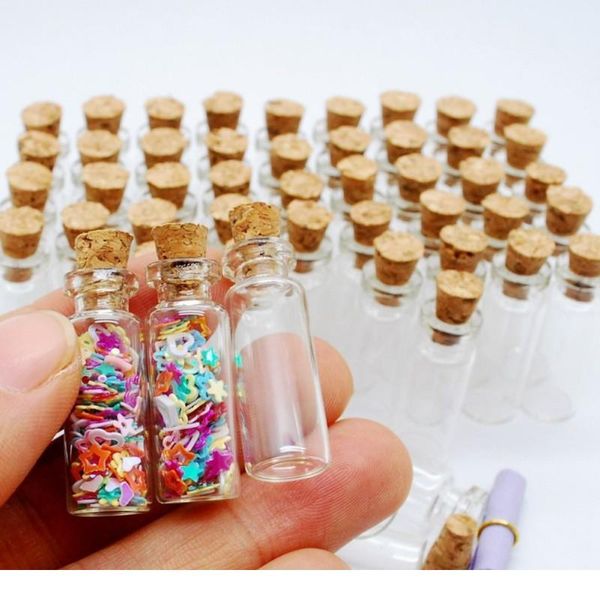 

10pcs mini glass bottles clear drifting bottles christmas small wishing bottles with cork sers for wedding birthd jllawi