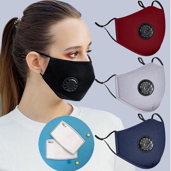 

anti dust face mask with valve washable reusable pm2.5 breathing filters protective mouth cotton masks respirator anti with 2 filter