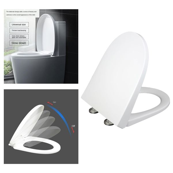 

bathroom slow close toilet seat stainless hinges,fits both and child, plastic