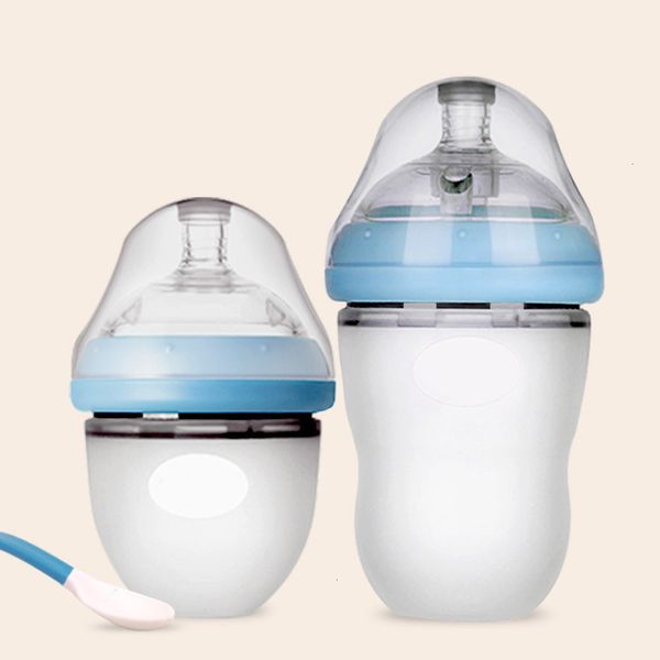 

silicone all new soft baby's high pacifier temperature ristant anti dropping wide mouth bottle with handle