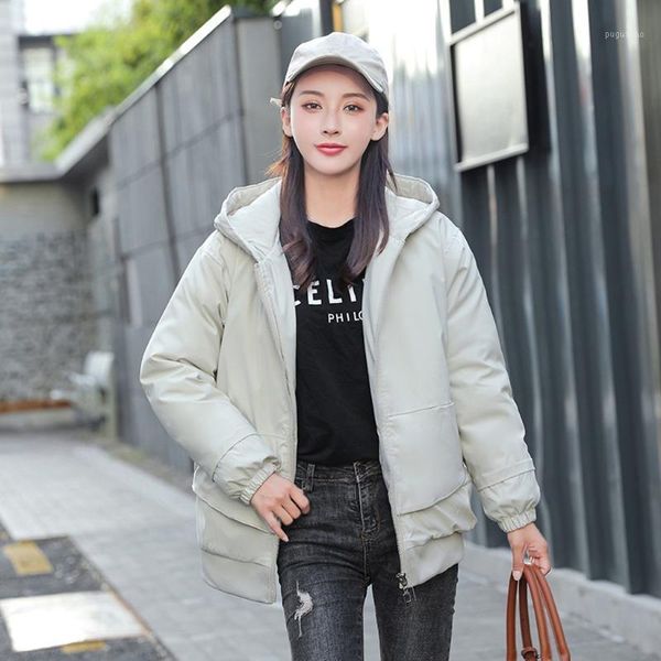 

parka women 2020 winter jacket women coats hooded coats female parka thick oversize padded lining winter female coats#g301, Black