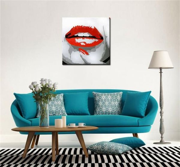 

large art red mouth home decor handcrafts /hd print oil painting on canvas wall art canvas pictures , f210107