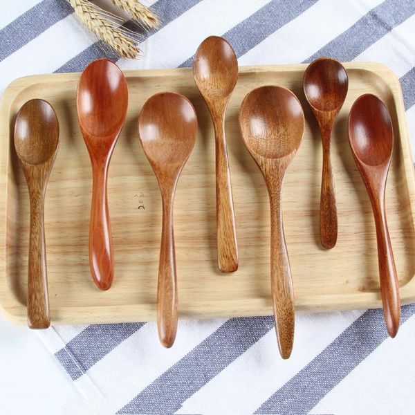 

spoons wooden spoon bamboo kitchen cooking utensil tool soup teaspoon catering for kicthen korean coffee