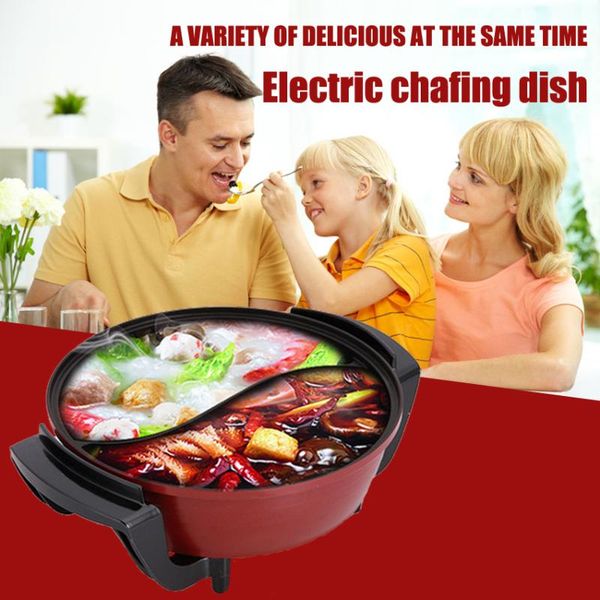 

electric skillets 1pc 220v 1500w 6l multifunctional pot cooker yuanyang household non-stick cookware