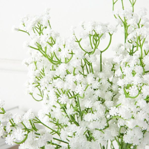 

2pcs wedding party valentine's day gift nordic home indoor l deskdecoration artificial plastic babysbreath flowers1