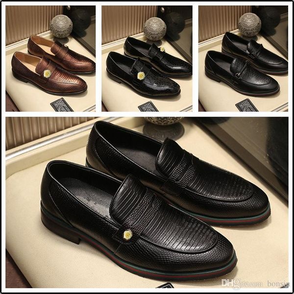 

mf men shoes fashion leather doug casual flat tassels slip-on driver dress loafers pointed toe moccasin wedding shoes 22, Black