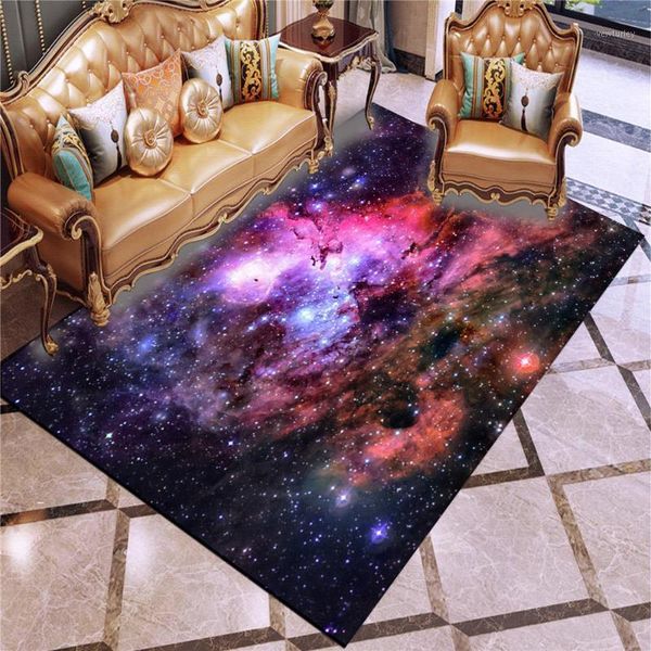 

cushion/decorative pillow galaxy carpet anti-skid area floor mat 3d rug non-slip dining room living soft bedroom style1