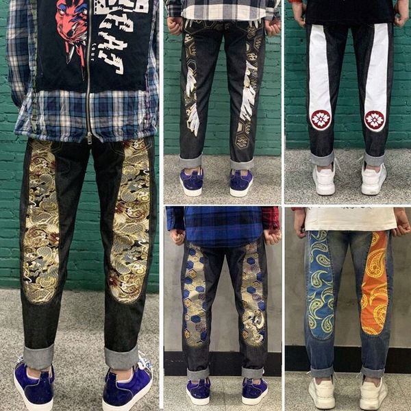 

2021 spring and autumn new denim pants for male students in europe and america r2bk, Blue