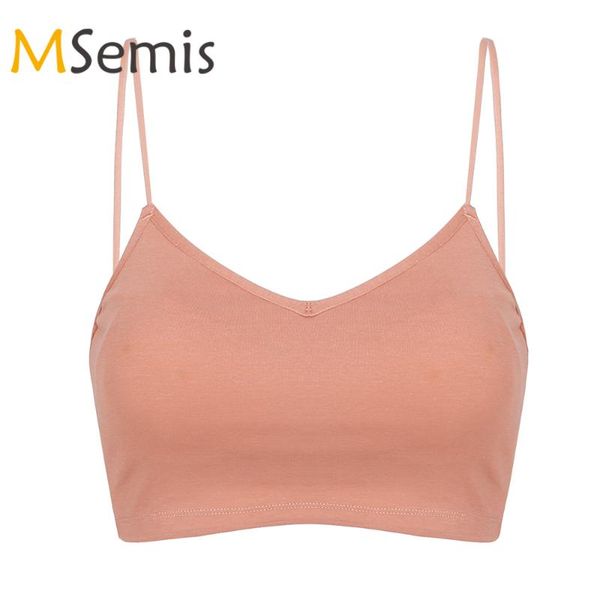 

women breathable cross back padded sports bra strappy vest v neck sleeveless crop running gym fitness solid yoga clothes, White;black