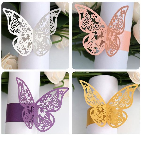 

50pcs/set hollow gold napkin rings set holder towel buckle paper ring dinner table adornment household wedding par jllydo