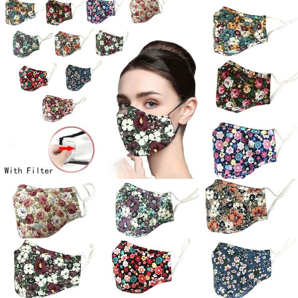 

factoriesdust fashion printed cotton design face mask respirator can be washed with water and inserted with filters face