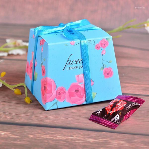 

20pcs/pack wedding candy box sweets gift favor boxes with ribbon party decoration wedding gifts for guests favors1