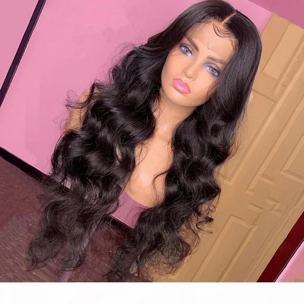 

long body wave human hair lace wig 13x4 lace frontal wigs body wave closure wig pre plucked hairline with baby hair, Black;brown