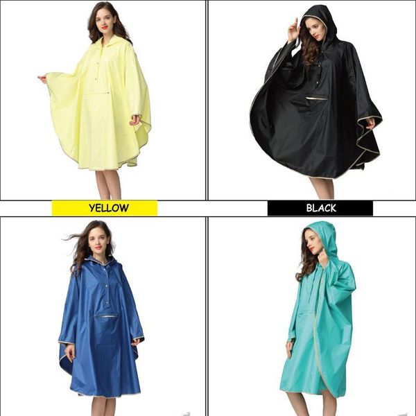 

1pc good quality waterproof emergency rain coat women windbreaker hooded men rain capes ponchos bbyuje