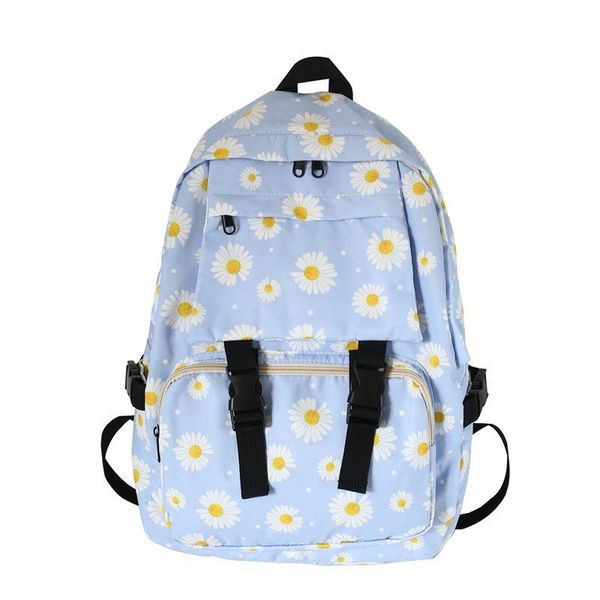 

printing school backpack for girls teenage fresh flowers back pack women nylon lightweight leisure preppy style bagpack backbag bbyixt