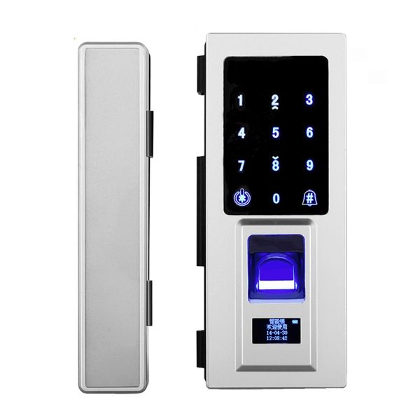 

intelligent electronic zinc alloy fingerprint lock for glass doors